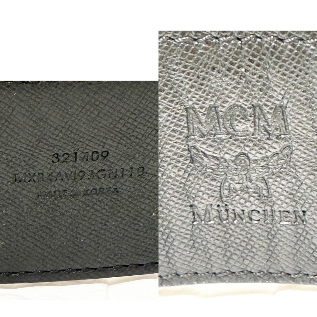 MCM ベルト　リバーシブル　カーキ系　ブラック