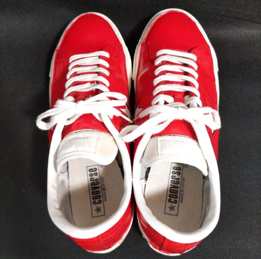 西*樹様 赤ワンスター27cm日本製コンバースリペアconverseレッドONE