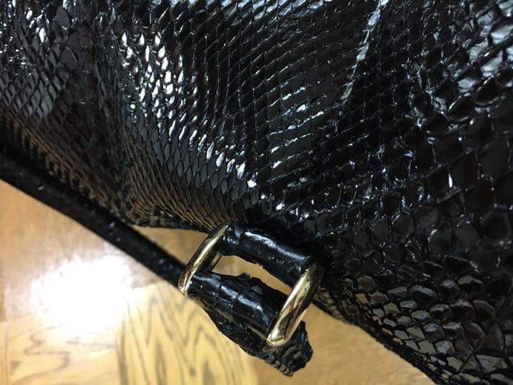 へび皮　オーダーメイド品　ボストンバッグ