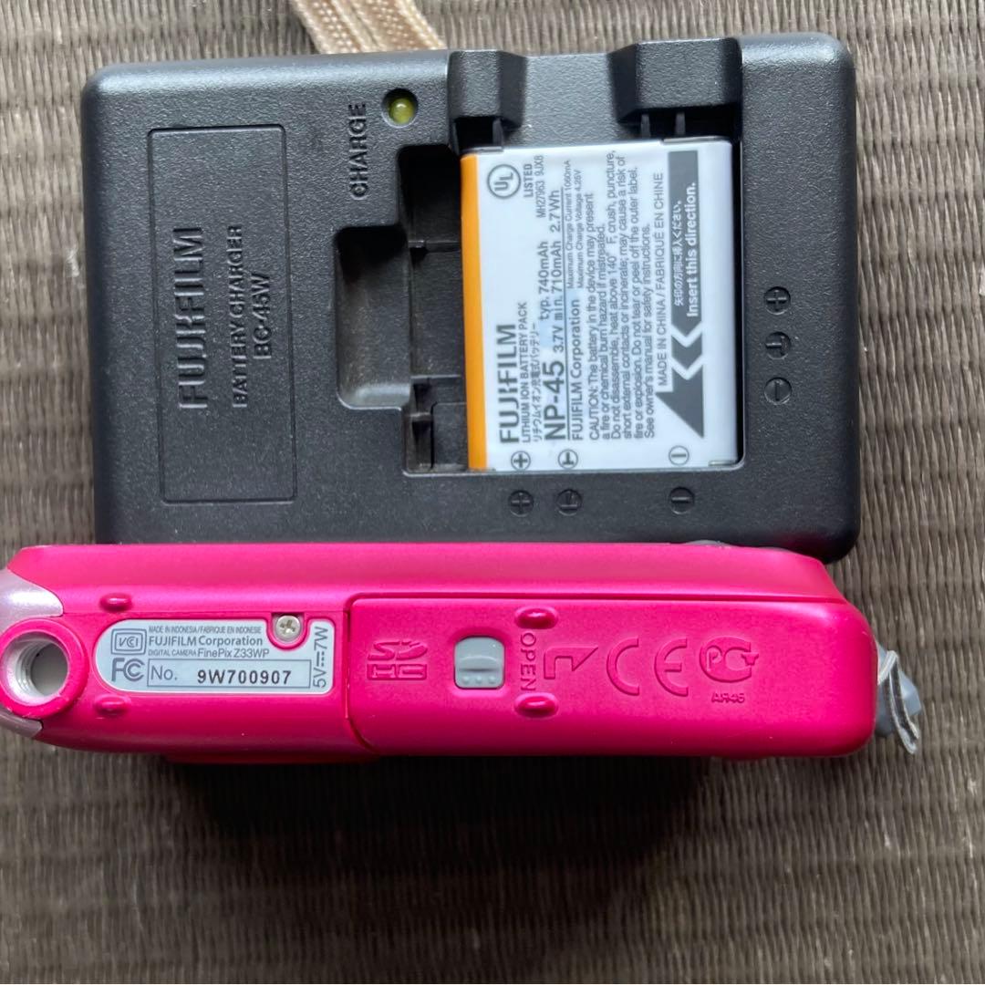【ジャンク】FUJIFILM FINEPIX Z33WPピンク　防水デジタルカメ
