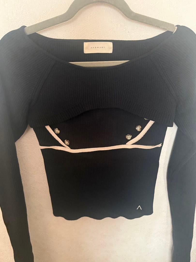 トップス andmary Elf button knit tops