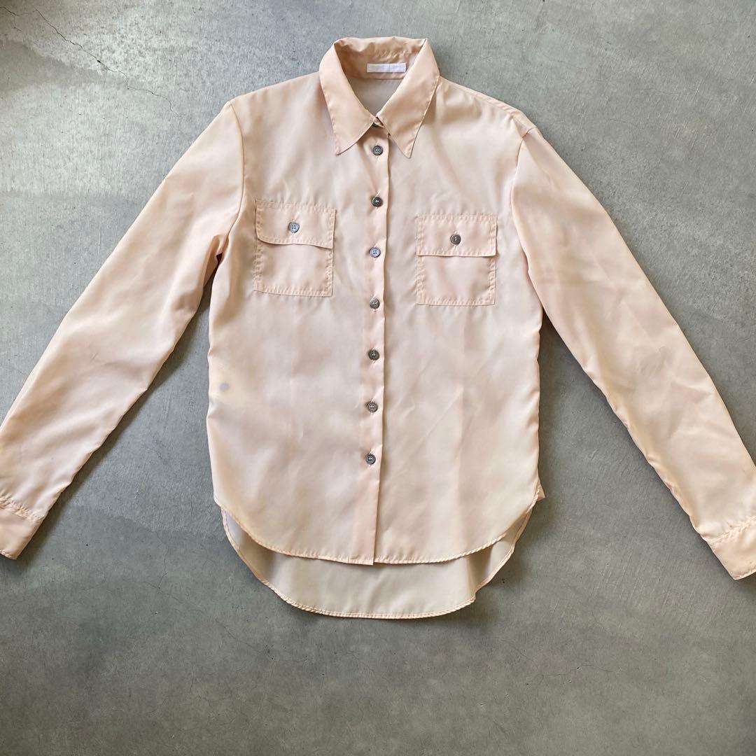helmut lang 初期　ナイロンシャツ　ピンクベージュ