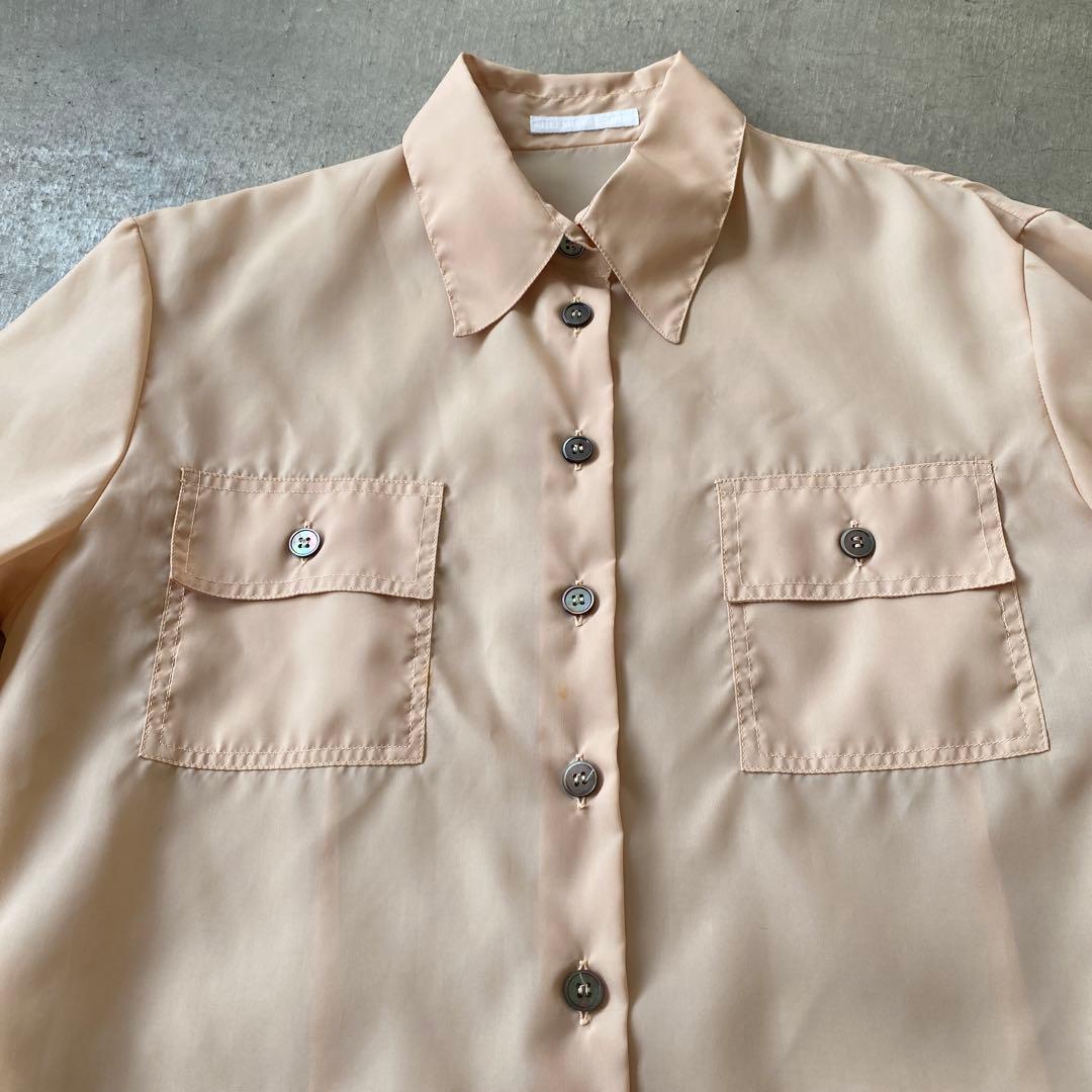 helmut lang 初期　ナイロンシャツ　ピンクベージュ