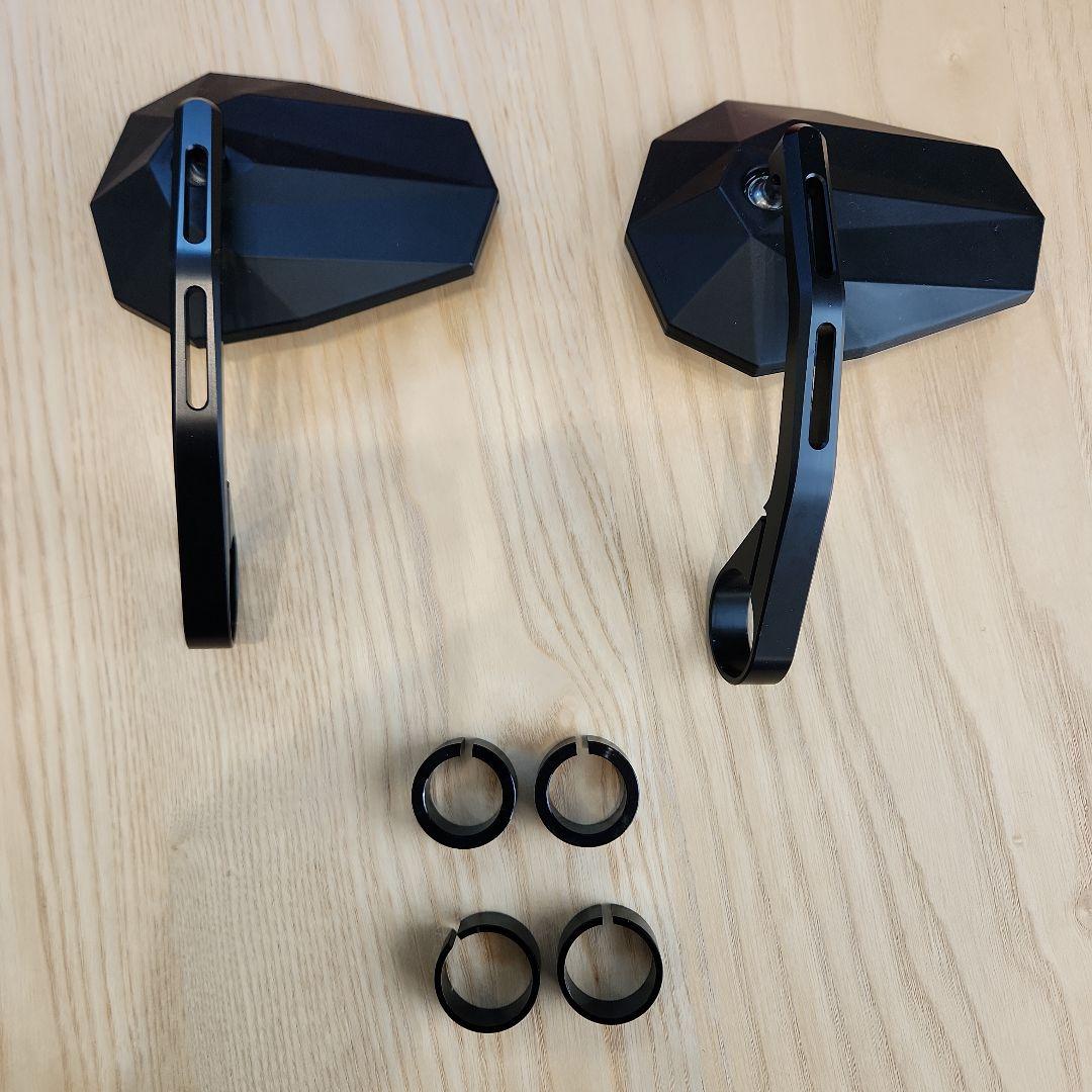 デイトナ ステルスX6 バイクミラー マットブラック 2個セット