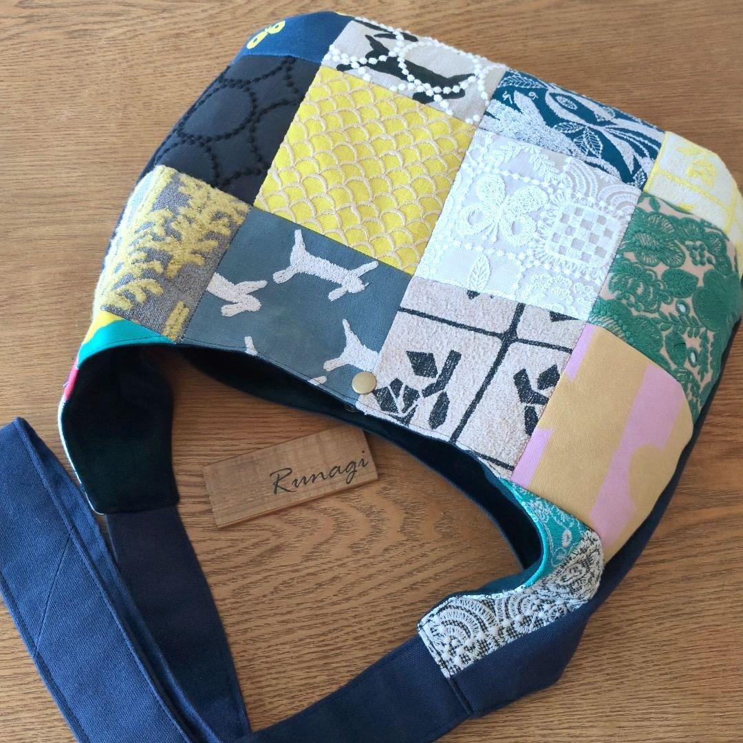 パッチワーク しずくショルダーバッグ＊ミナペルホネン