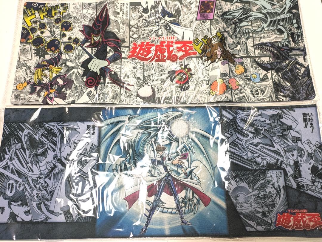 遊戯王プレイマット ジャンプフェスタ限定 原作絵柄&海馬瀬人ブルーアイズセット