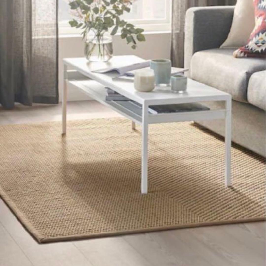 値下！ 天然素材ジュートラグHELLESTED ナチュラルデザイン133×195