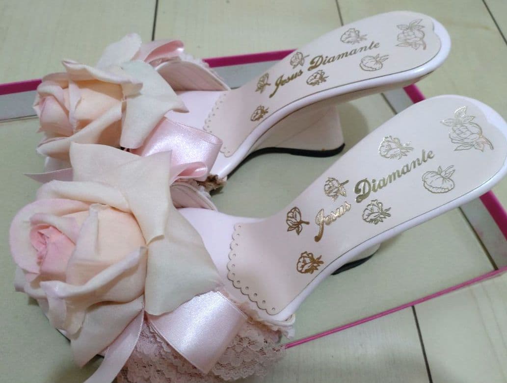 ジーザスディアマンテ　ローズリボンミュール ピンク