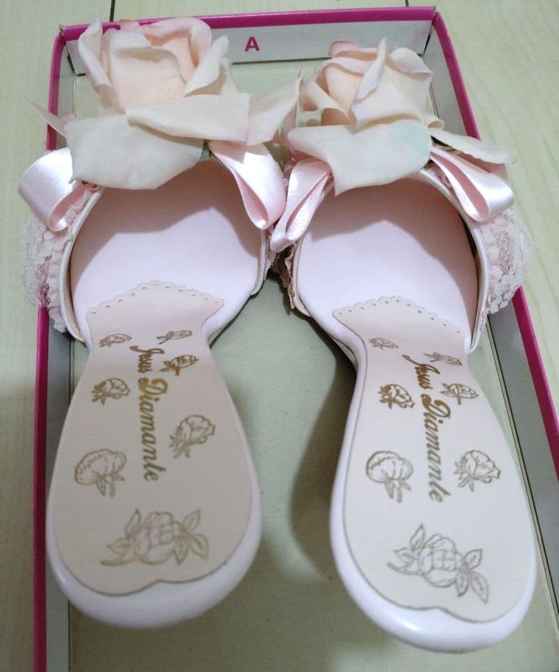 ジーザスディアマンテ　ローズリボンミュール ピンク