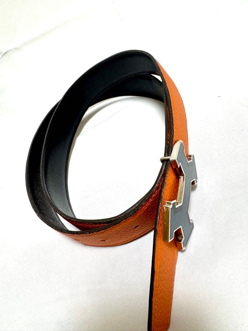 HELMES エルメス　バックル レザー ベルト リバーシブル