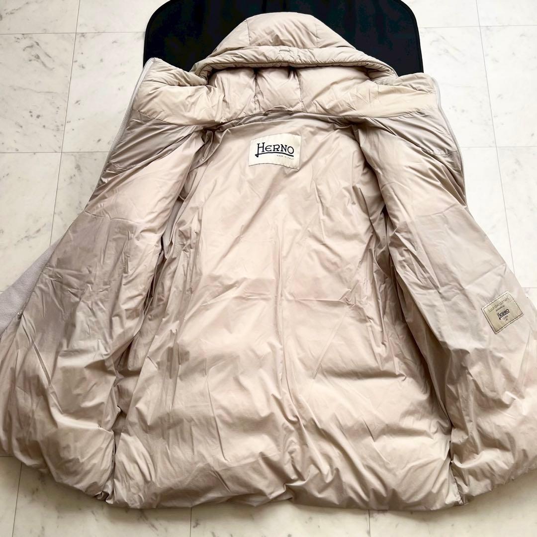 HERNO エコウール Aライン ドッキングダウンジャケット フード 40