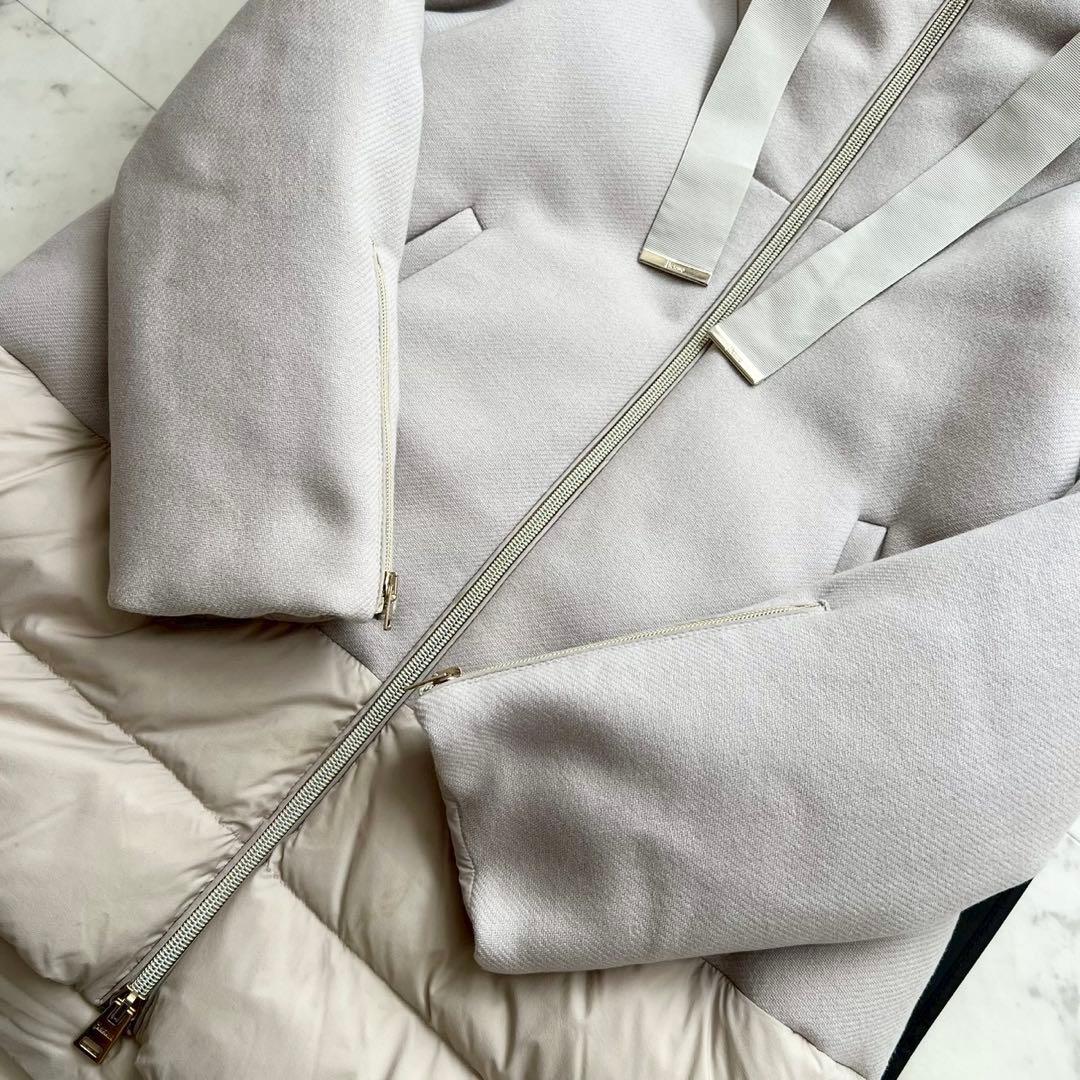 HERNO エコウール Aライン ドッキングダウンジャケット フード 40