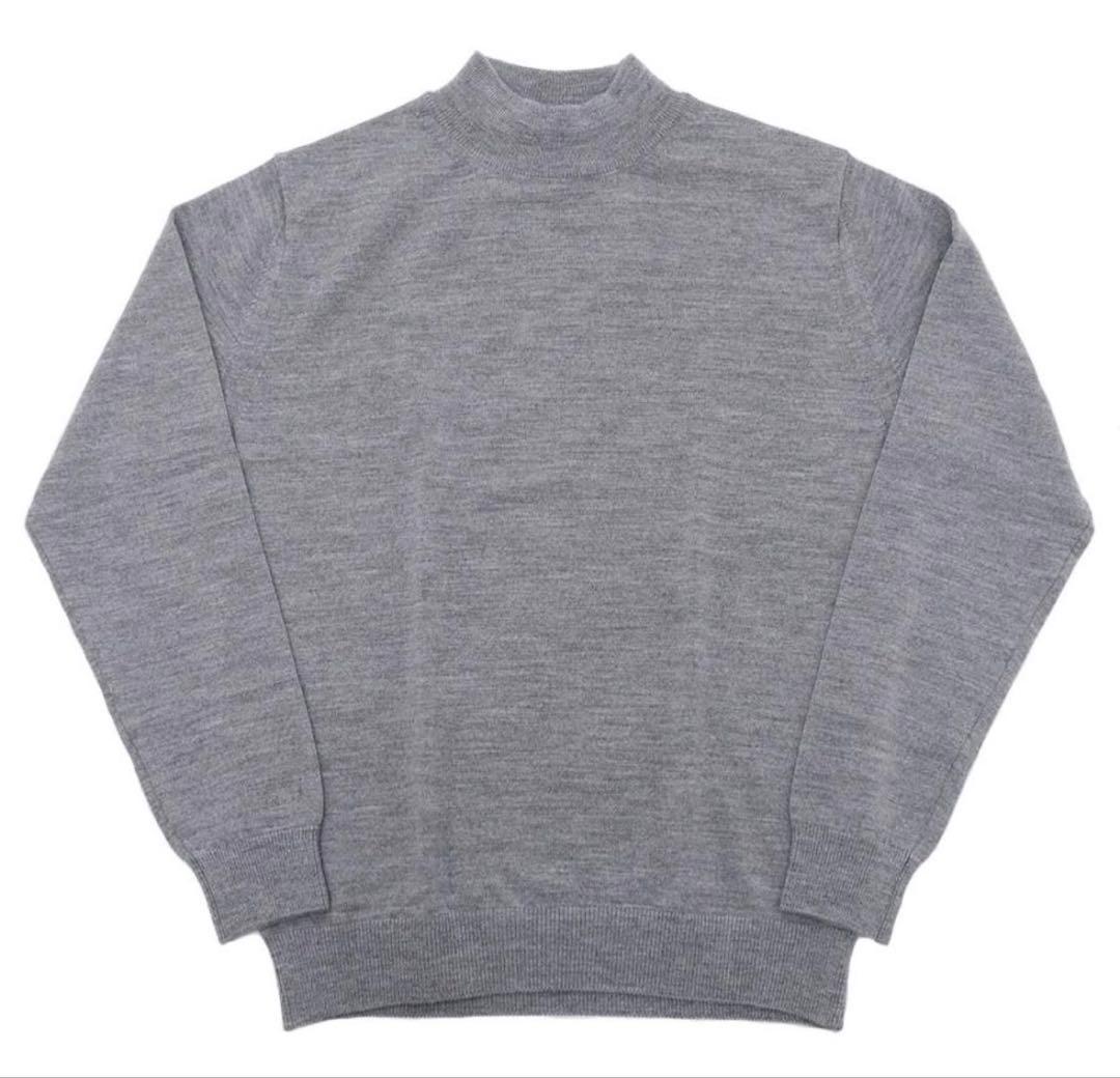 新品未使用◎MOONCASTLE メリノウール モックネックセーター M グレー