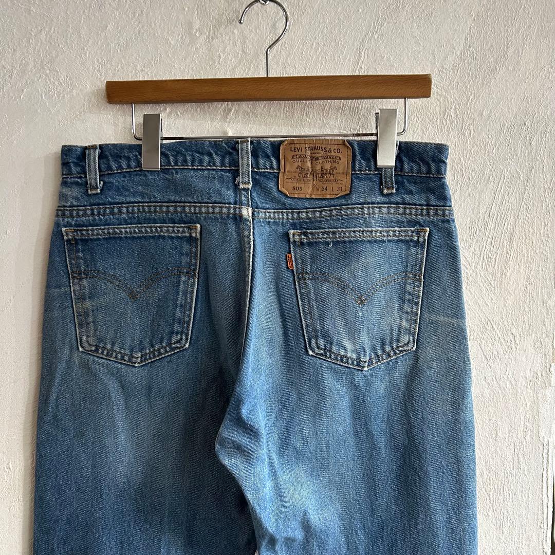 90S USA製 LEVI'S 505 オレンジタブ デニムパンツ 34 ヒゲ