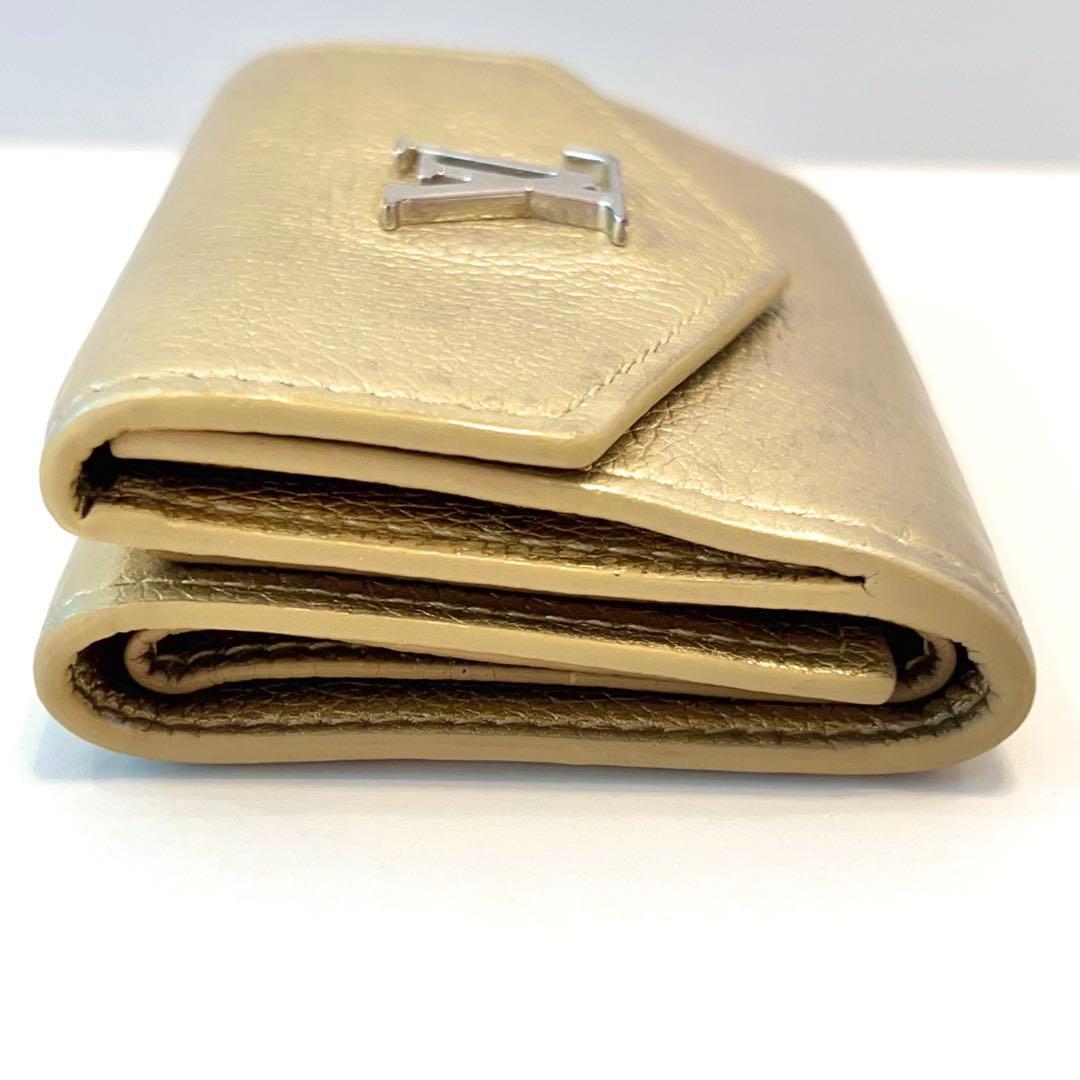 ルイヴィトン ポルトフォイユ ロックミニ 折り財布 ゴールド M69059