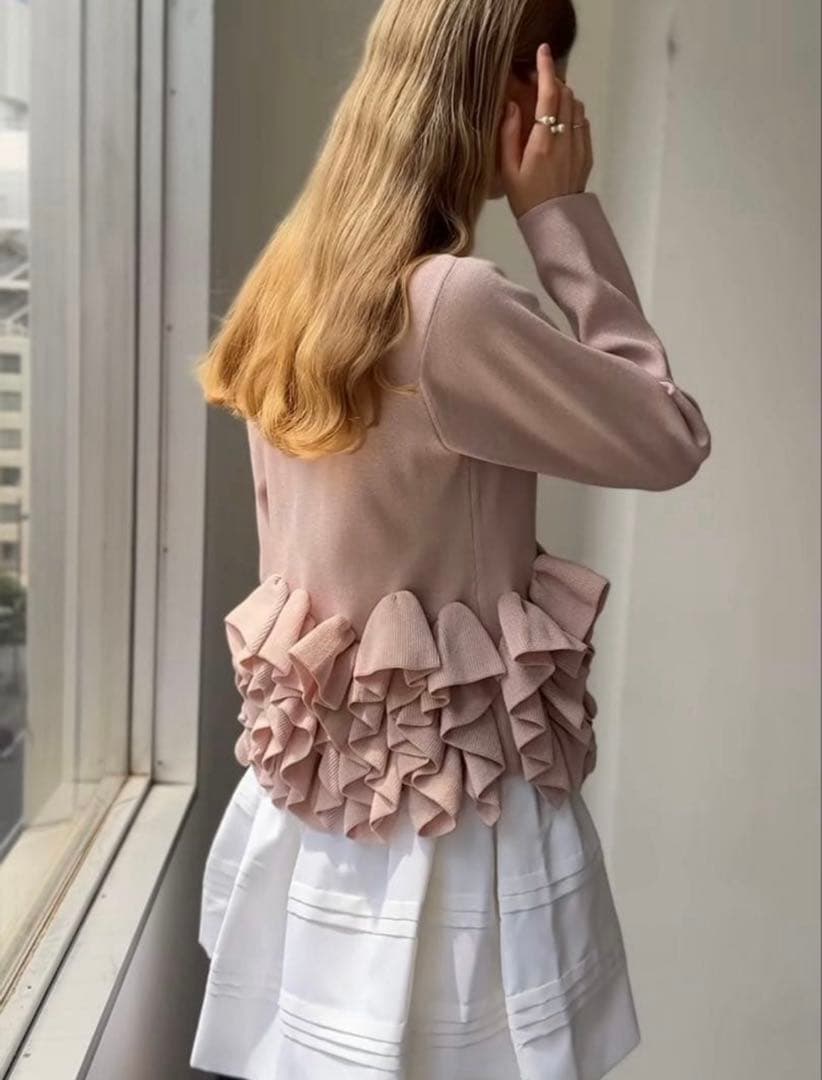 正規品TRÈFLE+1 / ラメスワンカーディガン