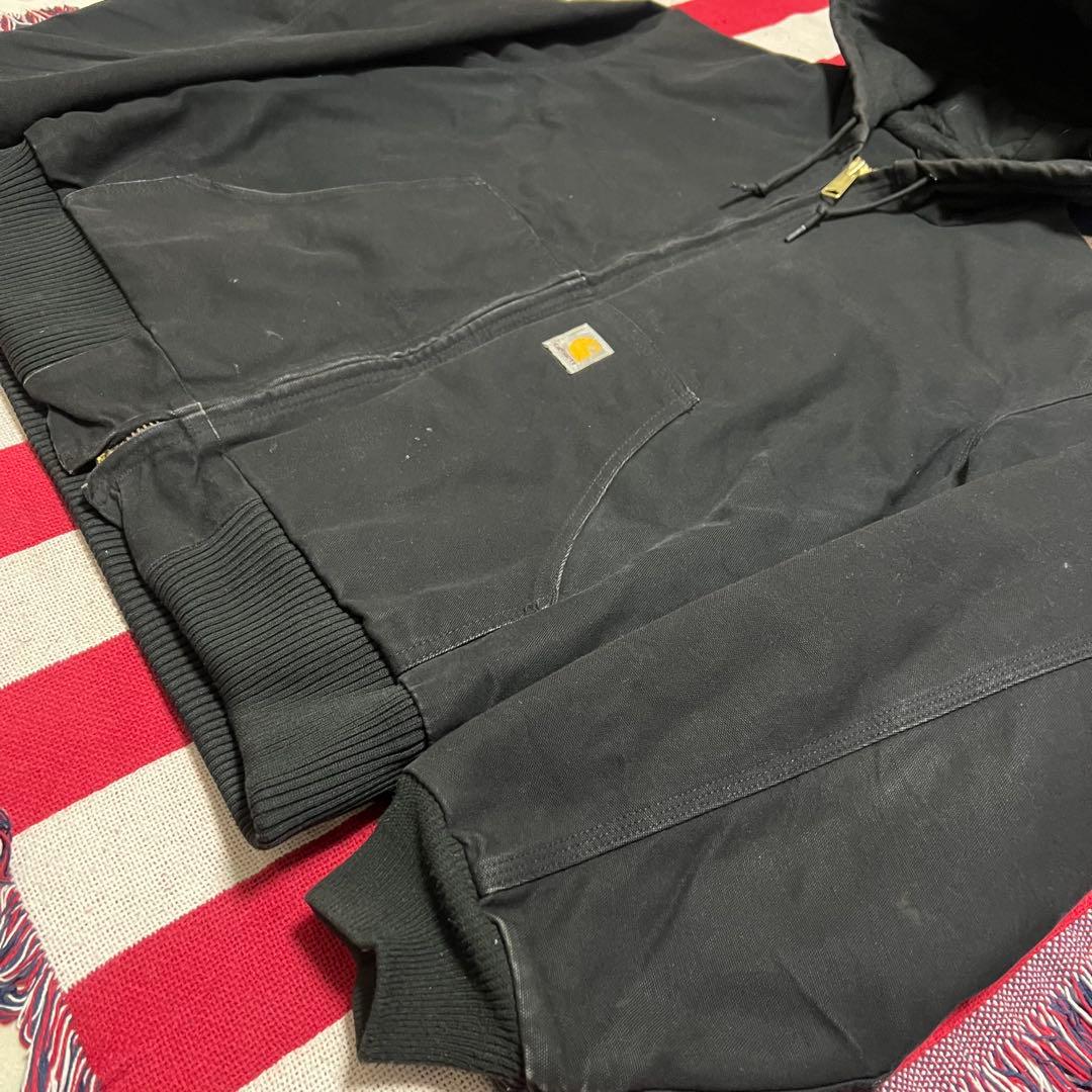 USA製 00s Carhartt カーハート ダックアクティブジャケット 黒
