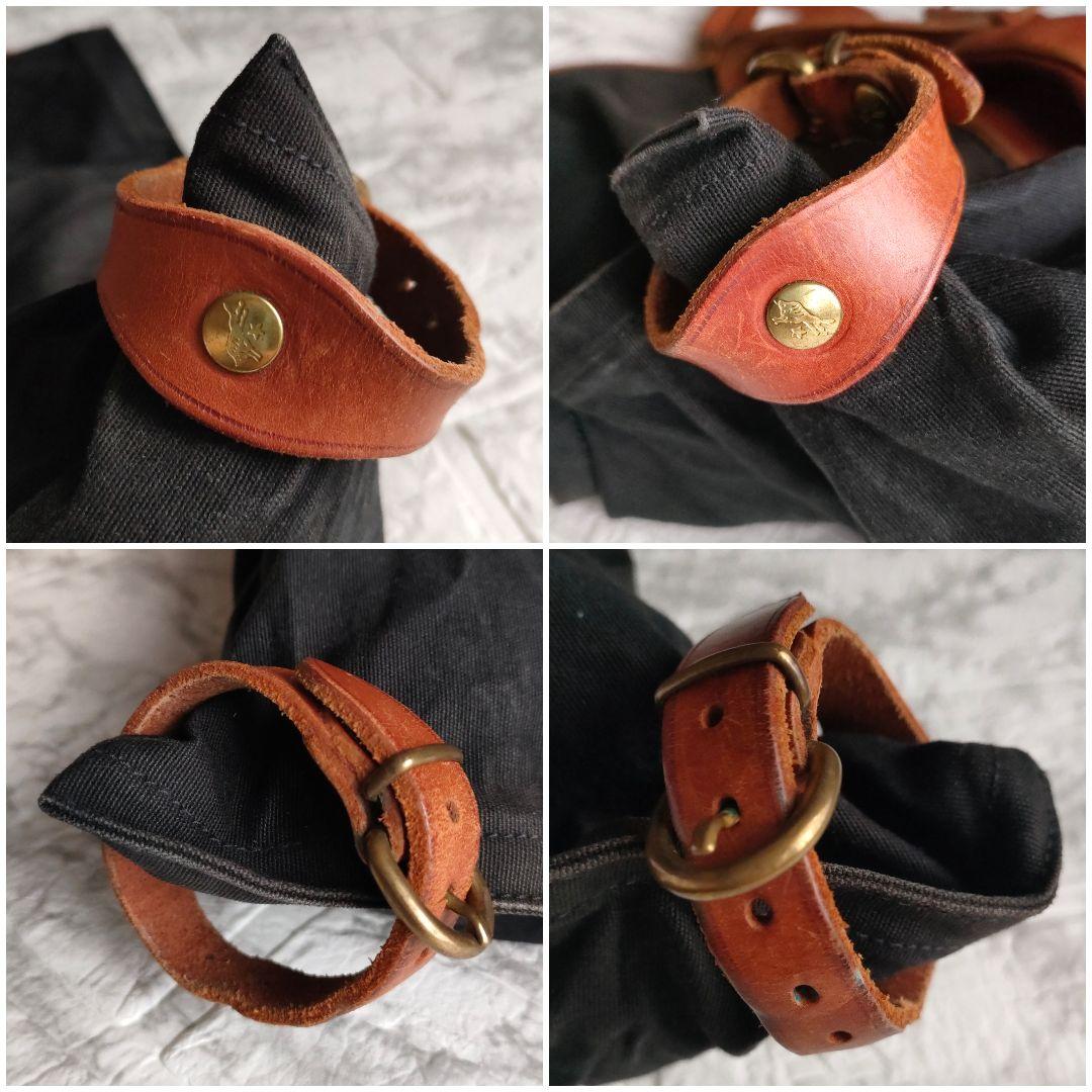 IL BISONTE　キャンバスレザー 3WAY キャンディバッグ　イタリア製