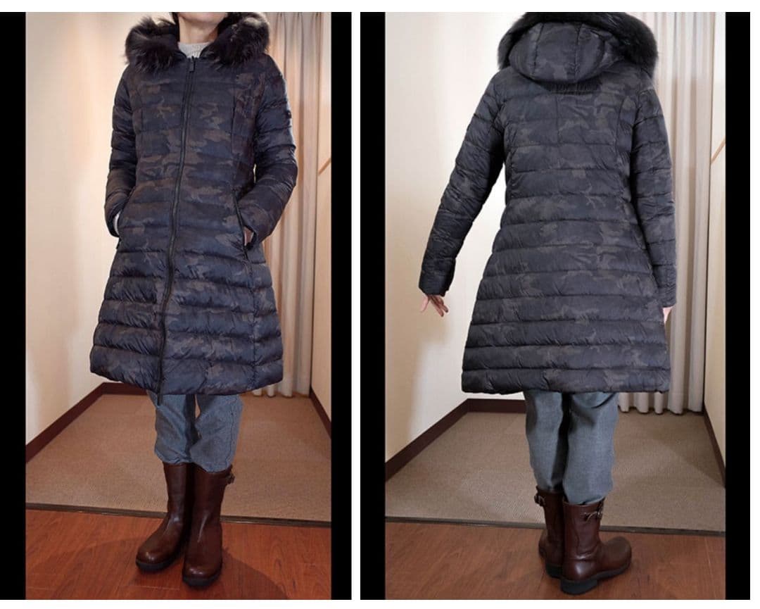 ゆず　美品　TATRAS　リバーシブル　2way ダウンコート