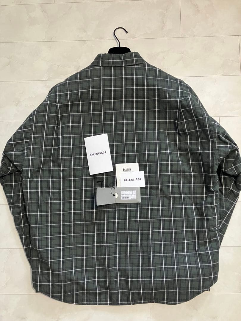 K*E様 バレンシアガ BALENCIAGA シャツジャケット　長袖シャツ チェ