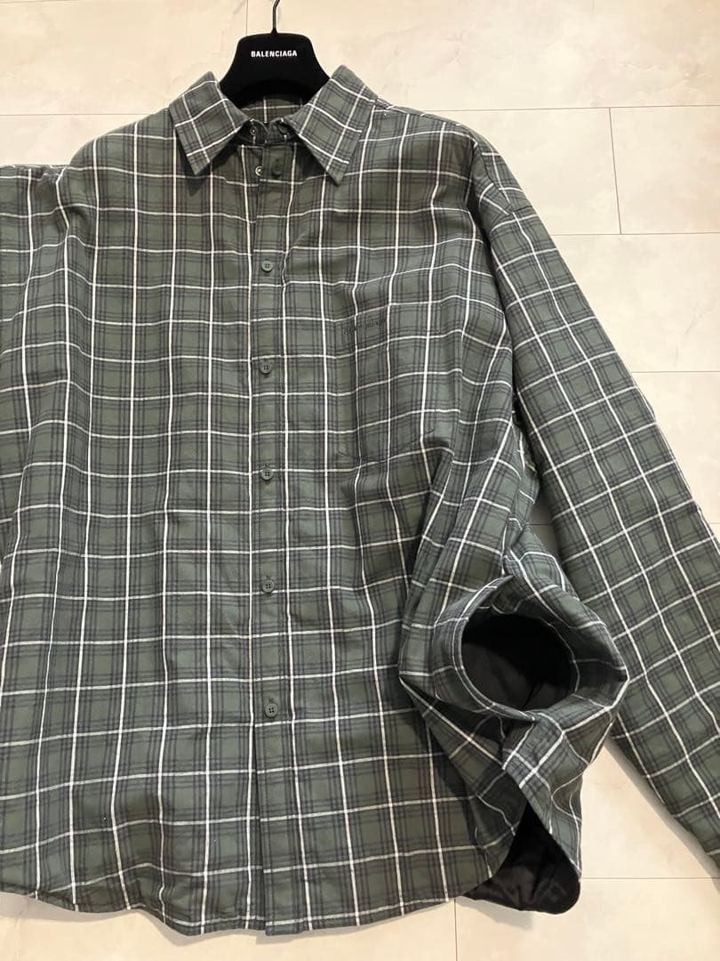 K*E様 バレンシアガ BALENCIAGA シャツジャケット　長袖シャツ チェ