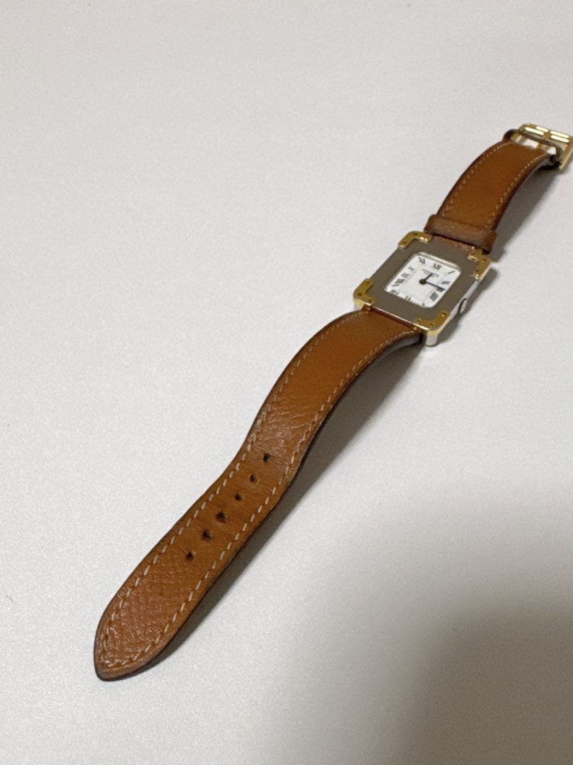 HERMES エルメス レディース腕時計 クロアジュール QZ レザーベルト