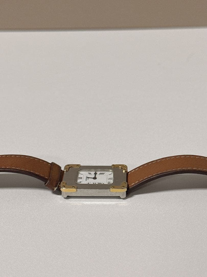 HERMES エルメス レディース腕時計 クロアジュール QZ レザーベルト