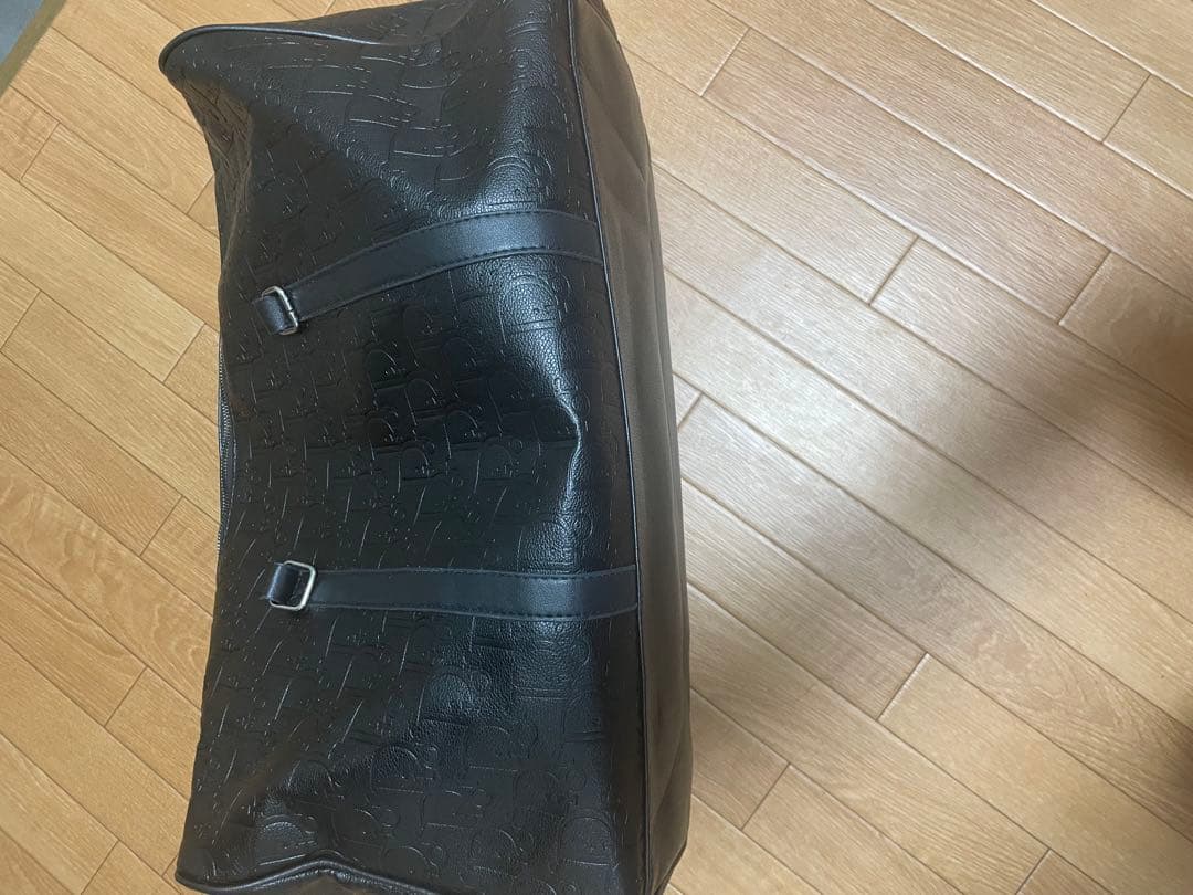 ジ*ア様 ディオール　ボストンバッグ　トロッター　レザー　シルバー金具　ネイビー