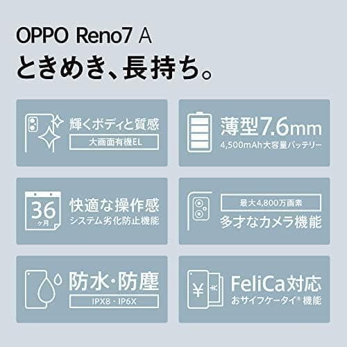 ほぼ未使用 OPPO Reno7 A ドリームブルー 128GB SIMフリー