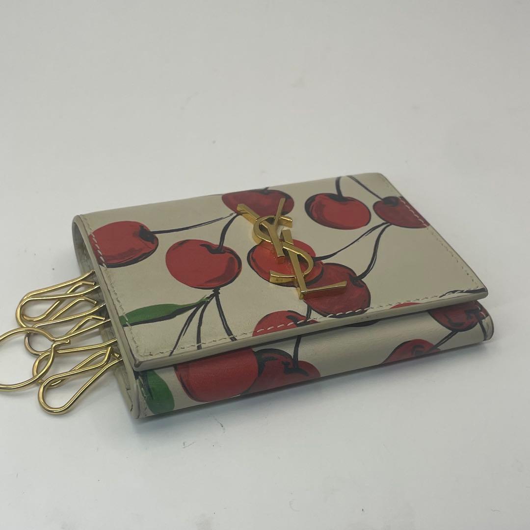 専用❗️Yves Saint Laurent✨サンローラン　チェリー柄　キーケース