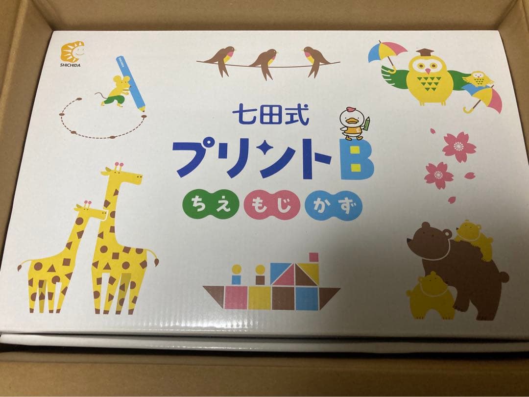 七田式 プリントB 幼児向け学習プリント　切り離し済み　未記入