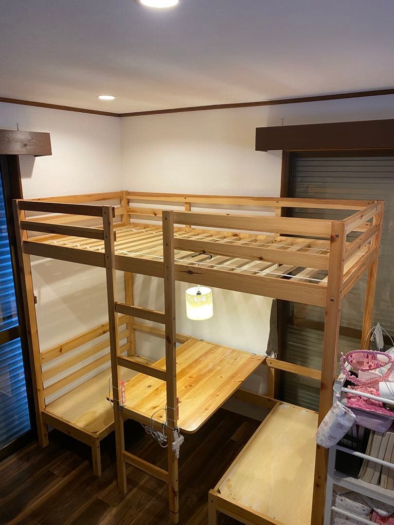 【引き取り限定】埼玉県　多目的ロフトベッド　木製シングル