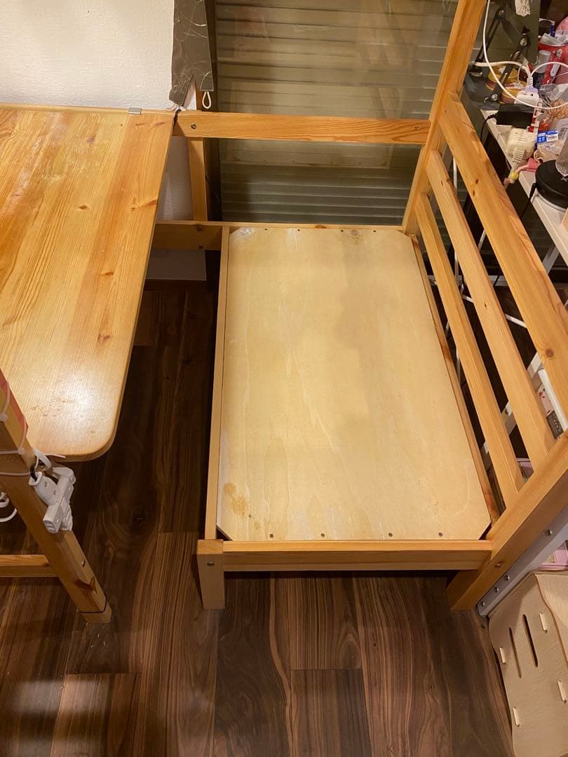 【引き取り限定】埼玉県　多目的ロフトベッド　木製シングル