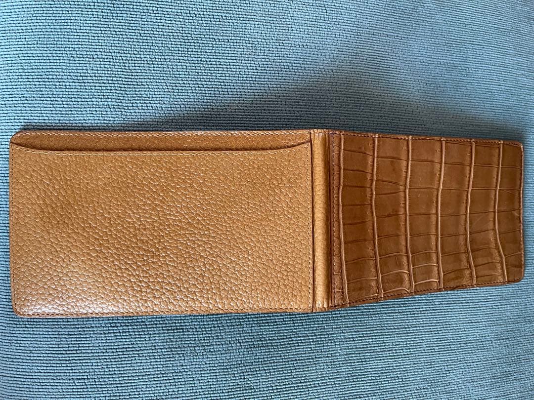 未使用　A6手帳カバー　クロコダイル　ルーペ　メモパッド　象革　キタムラ