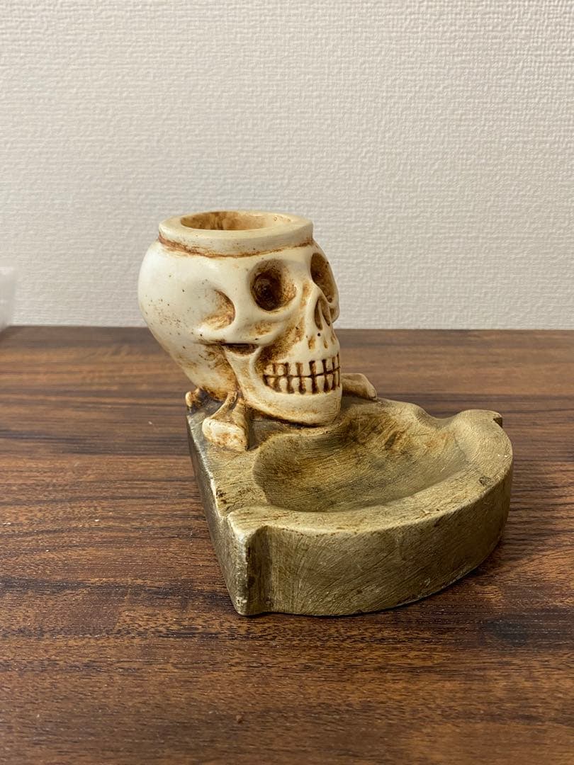 50s'60s' ビンテージスカル灰皿石膏製　バイカー古着ロカビリー