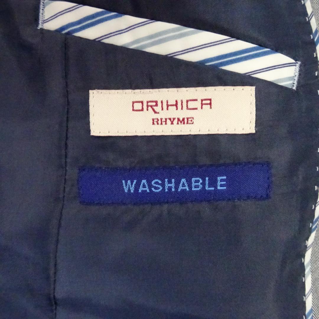 美品　オリヒカ　ノーカラーパンツスーツ　セットアップ　ウォッシャブル　ストレッチ