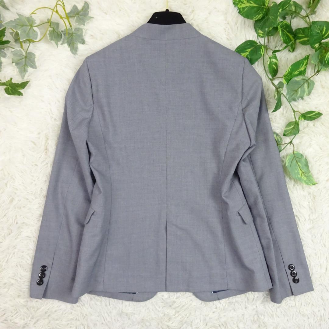 美品　オリヒカ　ノーカラーパンツスーツ　セットアップ　ウォッシャブル　ストレッチ