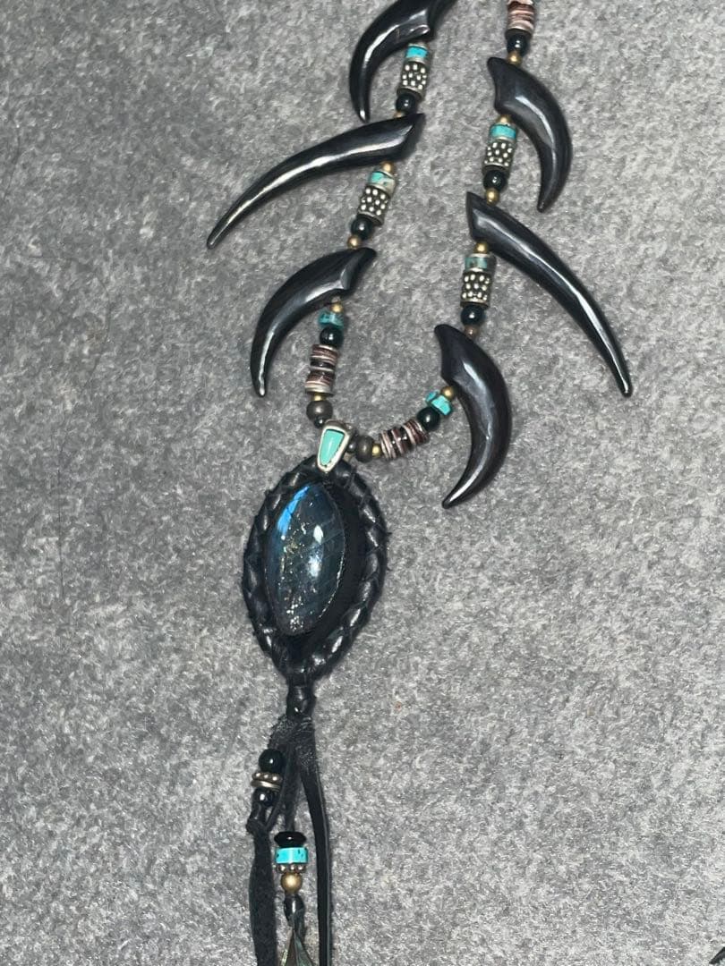 希少14th addiction ストーン フェザー ネックレス archive