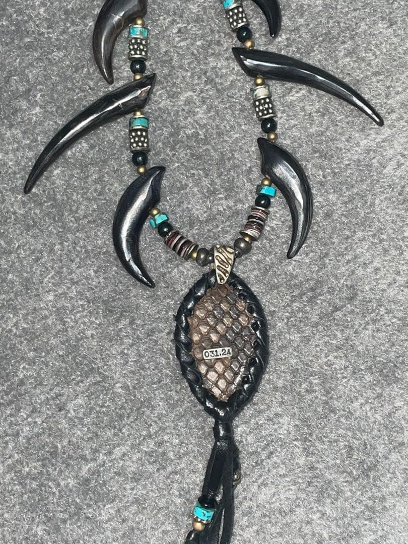 希少14th addiction ストーン フェザー ネックレス archive