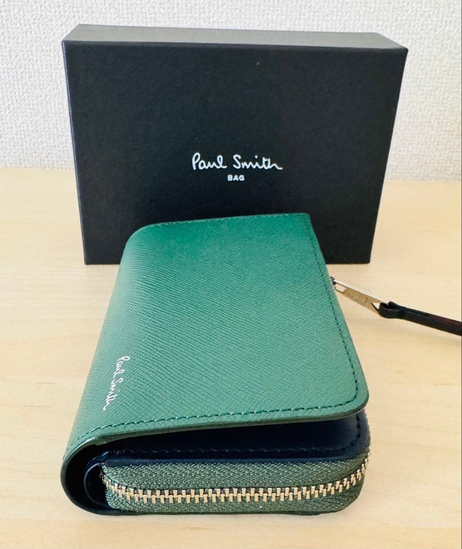 新品☆ポールスミス ☆ブライトストライププラー L字小銭入れ & ４連キーケース