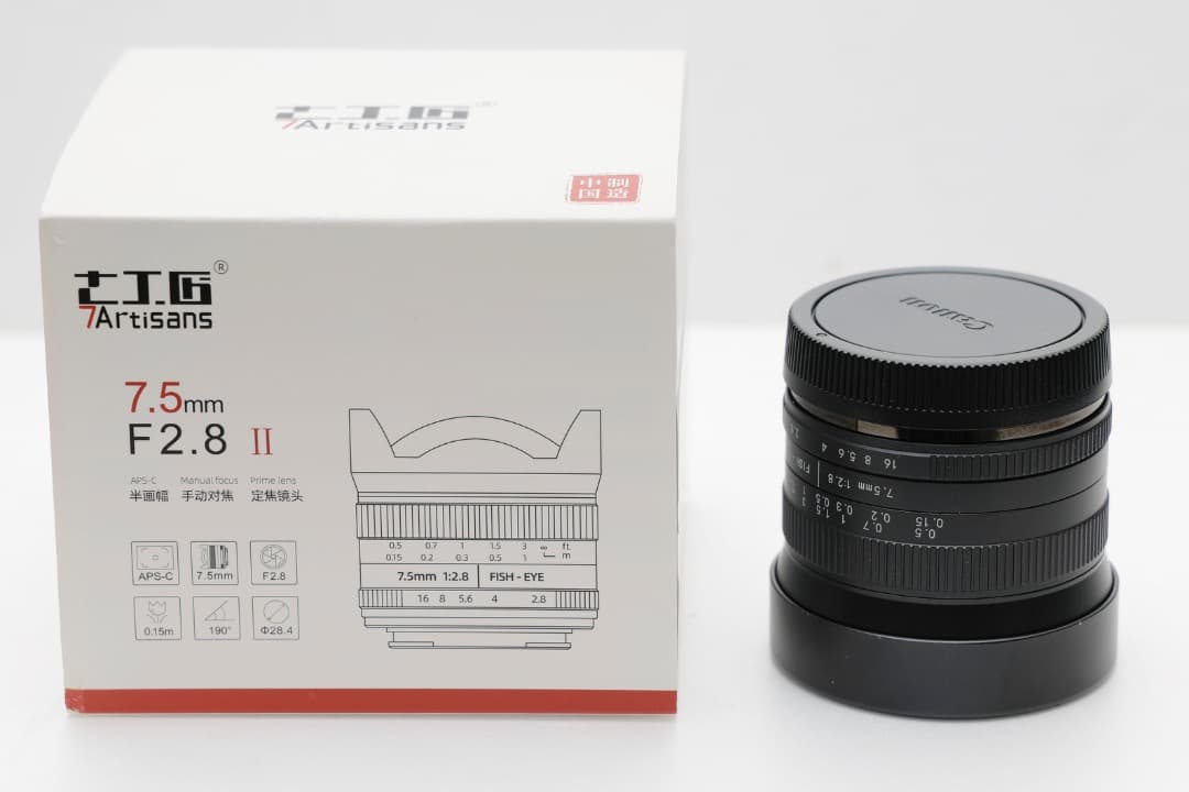 七工匠 7Artisans 7.5mm F2.8 単焦点 魚眼 中古 EF-M