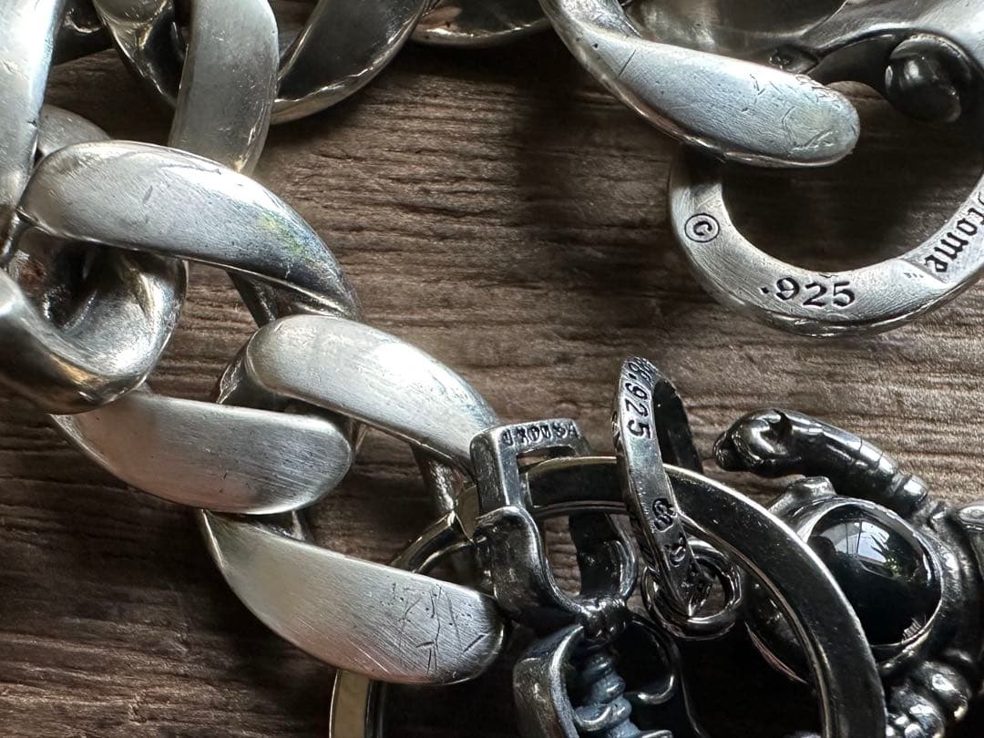 シルバークロスチャーム　キーリング