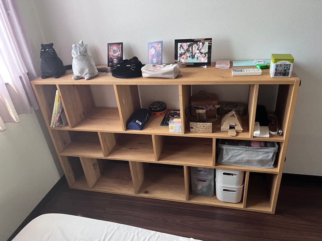 ACTUS 木製オープンシェルフ 145cm x 87cm x 32cm