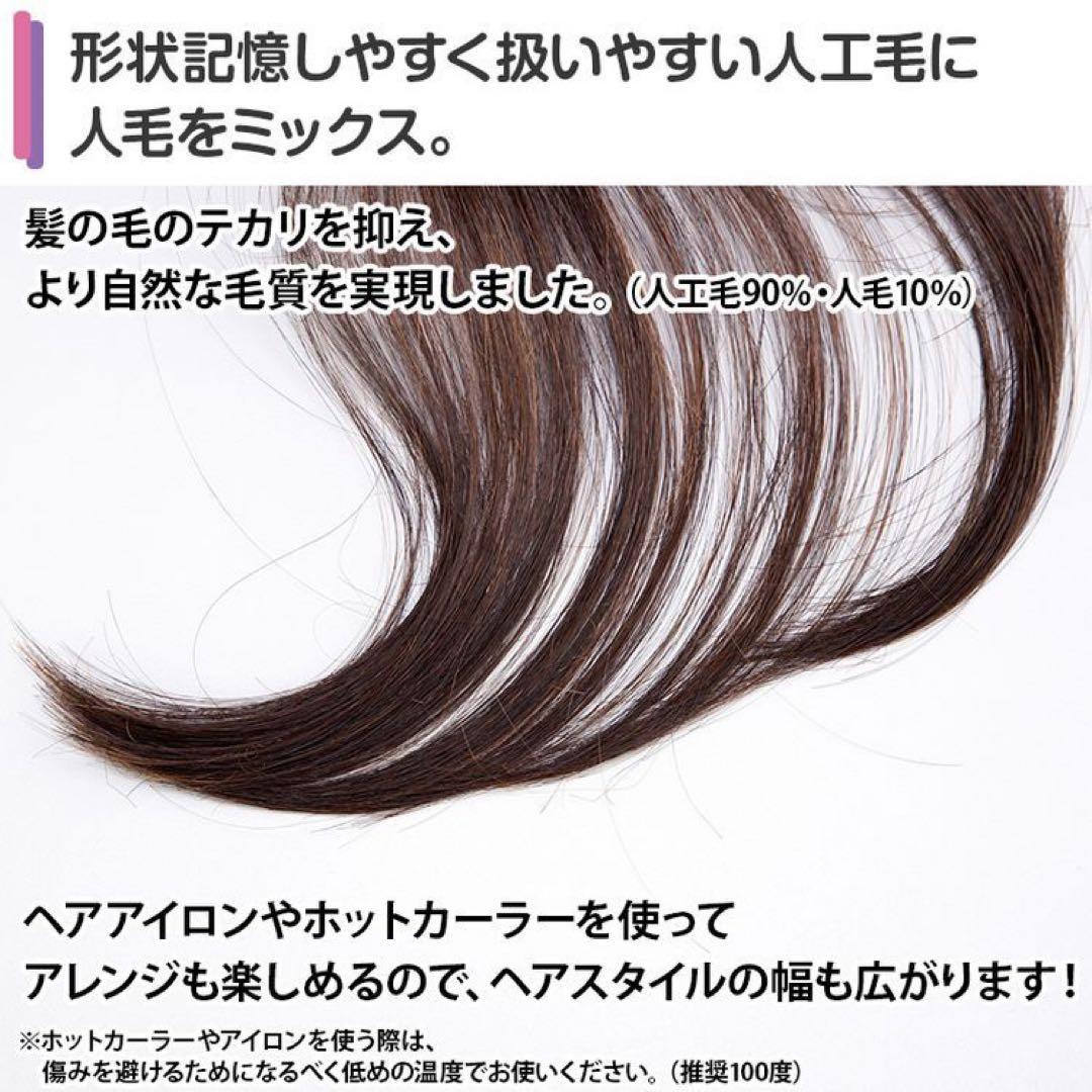 ポシュレ NAO-ART 簡単ウィッグ ナチュラルブラック