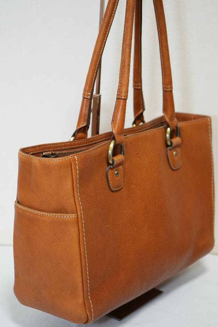 【廃番】トーン オイルヌメ　ミディアム トート ライトブラウン 土屋鞄