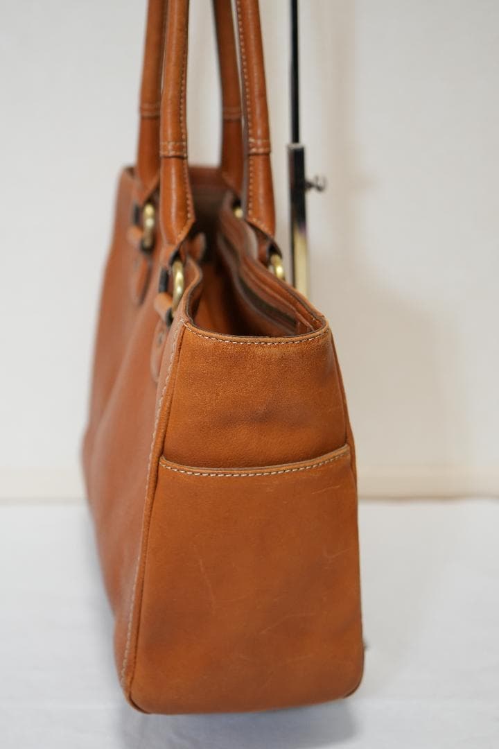 【廃番】トーン オイルヌメ　ミディアム トート ライトブラウン 土屋鞄