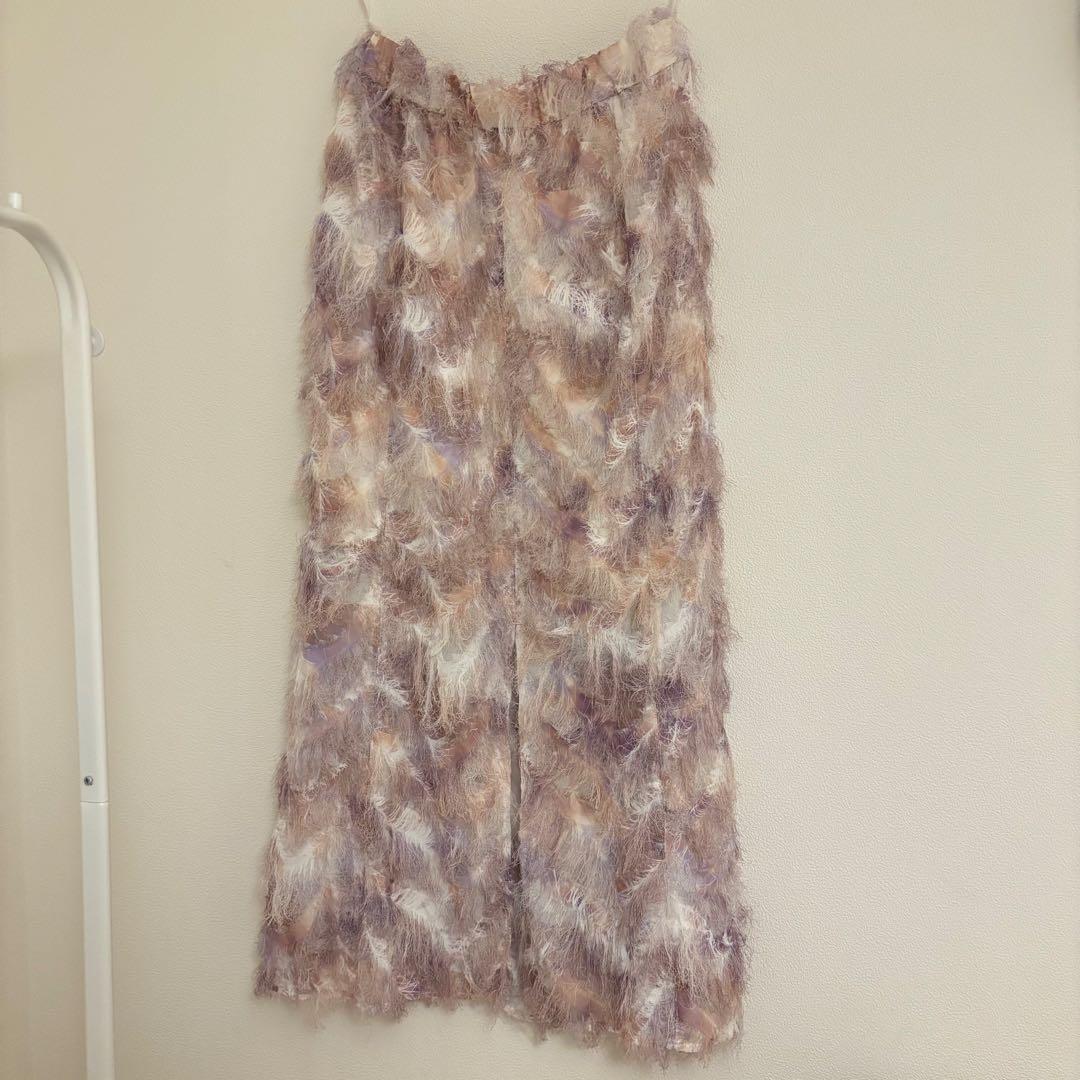 Ray BEAMS プリントフリンジ マーメイドスカート