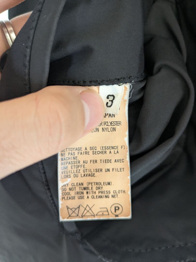 Y's ワイズ 07AW モッズコート 黒 サイズ3