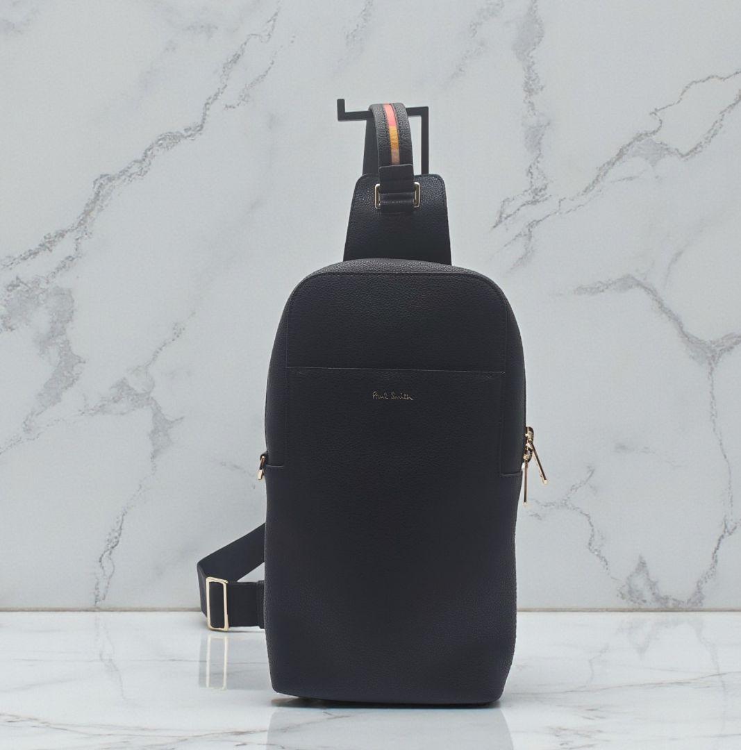 【美品】ポールスミス　レザー　ボディバッグ　ショルダーバック　ストライプ