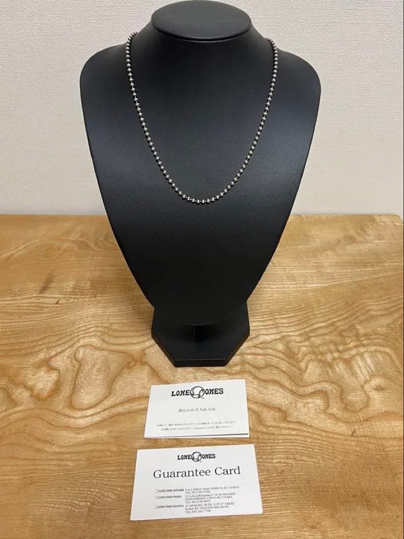 美品 LONE ONES MF HOOK 3mm ボールチェーンネックレス